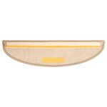 vidaXL Tapis d'escalier autocollants 15 Pièces 56x17x3 cm Beige foncé