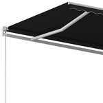 vidaXL Auvent automatique rétractable avec poteaux 4x3 5 m Anthracite