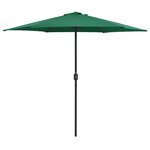 vidaXL Parasol d'extérieur et mât en aluminium 270x246 cm Vert