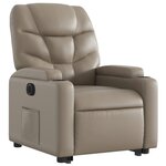 vidaXL Fauteuil inclinable électrique cappuccino similicuir
