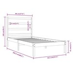 vidaXL Cadre de lit Blanc Bois de pin massif 90x200 cm