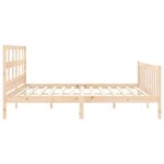 vidaXL Cadre de lit avec tête de lit 200x200 cm bois massif