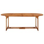 vidaXL Ensemble à manger de jardin 9 Pièces 220x90x75 cm bois d'acacia