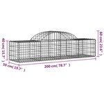 vidaXL Paniers à gabions arqués 50 Pièces 200x50x40/60 cm fer galvanisé