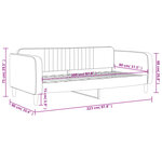 vidaXL Lit de repos noir 80x200 cm velours