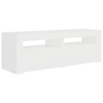 vidaXL Meuble TV avec lumières LED blanc 120x35x40 cm