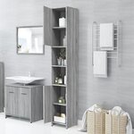 vidaXL Armoire de bain Sonoma gris 30x30x183 5 cm Bois d'ingénierie