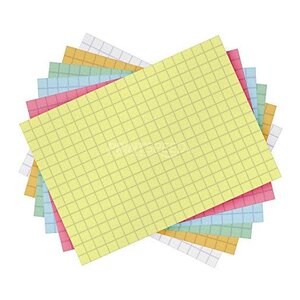 Pqt de 100 Fiches bristol 170g format A7 quadrillée Jaune HERLITZ