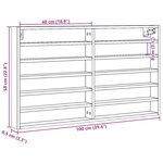 vidaXL Armoire à vitrine gris béton 100x8 5x58 cm bois d'ingénierie