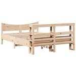 vidaXL Cadre de lit avec tête de lit 150x200 cm bois de pin massif