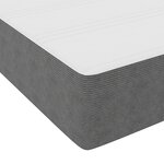 vidaXL Lit à Ressorts avec Matelas Gris 100x200 cm Tissu en Velours Côtelé