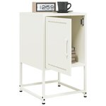 vidaXL Table de chevet blanc 36x39x60 5 cm acier
