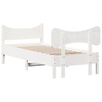 vidaXL Cadre de lit sans matelas blanc 100x200 cm bois de pin massif