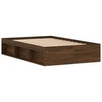 vidaXL Cadre de lit chêne marron 120x190 cm petit double