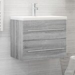 vidaXL Armoire de lavabo Sonoma gris 60x38 5x48 cm Bois d'ingénierie