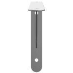 vidaXL Supports d'étagères 4Pièces 30x2 5x15 5cm argenté acier inoxydable