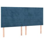 vidaXL Sommier à lattes de lit et matelas Bleu foncé 180x200cm Velours