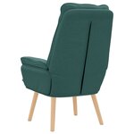 vidaXL Fauteuil Relaxant Vert Foncé Tissu
