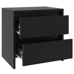 vidaXL Table de chevet Noir 45x34 5x44 5 cm Aggloméré