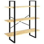 vidaXL Bibliothèque à 3 niveaux 100x30x105 cm Bois de pin massif