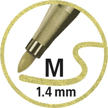 Stabilo blister de 3 feutres métallisés - pen 68 metallic - or