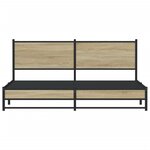 vidaXL Cadre de lit en métal sans matelas chêne sonoma 180x200 cm
