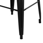 vidaXL Tabourets de bar empilables lot de 2 noir métal
