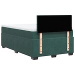 vidaXL Sommier à lattes de lit et matelas Vert foncé 120x200cm Velours