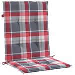 vidaXL Coussins de chaise de jardin à dossier bas lot de 6 rouge