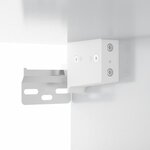 vidaXL Table de chevet murale blanc brillant 35x35x20 cm