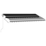 vidaXL Auvent automatique sur pied 450x350 cm Anthracite