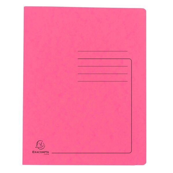 Chemise À Lamelle Carte Lustrée 355gm2 - A4 - Rose - X 25 - Exacompta