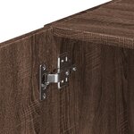 vidaXL Armoire de rangement mince chêne marron 30x42 5x225 cm