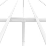 vidaXL Cadre de lit métal avec tête de lit blanc 120x190 cm