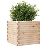 vidaXL Jardinière 50x50x46 cm bois de pin massif