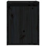vidaXL Armoires murales 2 Pièces Noir 30x30x40 cm Bois de pin massif