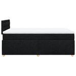 vidaXL Sommier à lattes de lit avec matelas noir 120x190 cm tissu