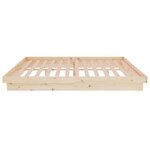 vidaXL Cadre de lit bois massif 135x190 cm double