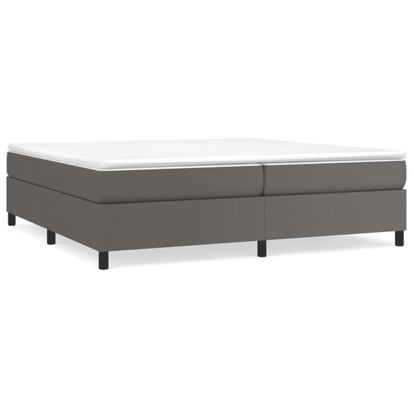 vidaXL Cadre de lit Gris 200x200 cm Similicuir