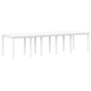vidaXL Table de Jardin Blanc 300 x 100 x 73 cm polyrotin