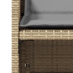 vidaXL Chaises de jardin avec coussins lot de 4 mélange beige