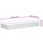 vidaXL Matelas à ressorts ensachés dureté moyenne 90x200 cm