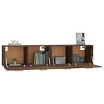 vidaXL Armoires murales 2Pièces Chêne brun 80x35x36 5cm Bois d'ingénierie