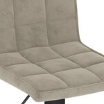 vidaXL Tabourets de bar lot de 2 gris clair velours