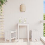 vidaXL Tabourets de jardin 2 Pièces blanc 40x36x45 cm bois massif de pin