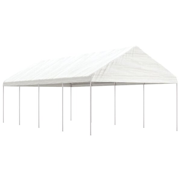 vidaXL Belvédère avec toit blanc 8 92x4 08x3 22 m polyéthylène