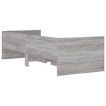 vidaXL Cadre de lit avec tiroirs sonoma gris 90x190 cm