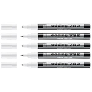 Marqueur Peinture 792 Blanc Pointe Extra-Fine 0 8 mm x 5 EDDING