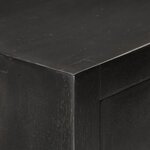 vidaXL Armoire à tiroirs Noir et doré 45x30x105 cm Bois de manguier