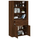 vidaXL Buffet haut Chêne marron Bois d'ingénierie